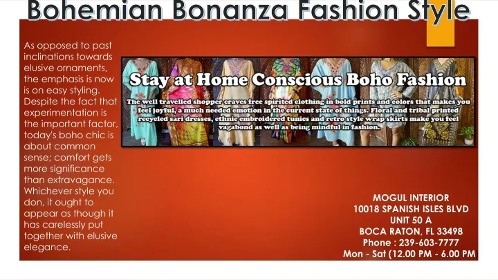 bohemian bonanza fashion style