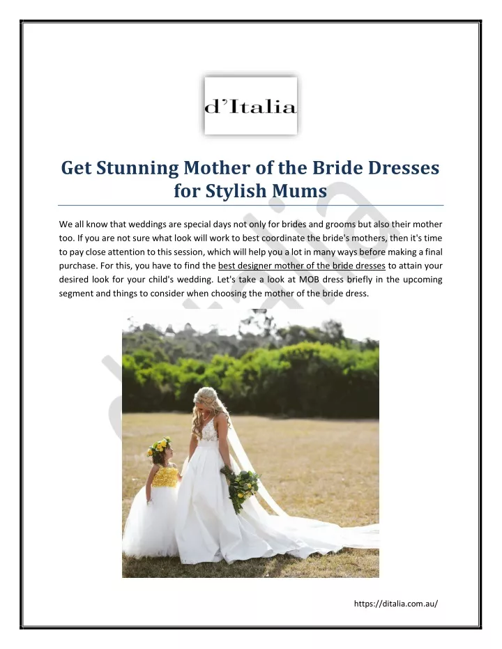 get stunning mother of the bride dresses
