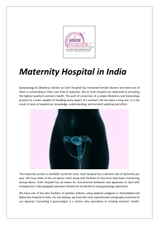 Maternity Hospital in India