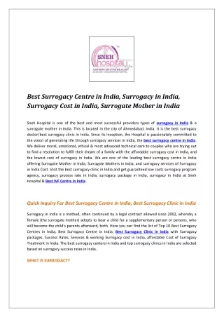 Surrogacy in India, Surrogate Mother in India, Surrogacy in India Cost, Best Surrogacy Centre in India, Best Surrogacy C