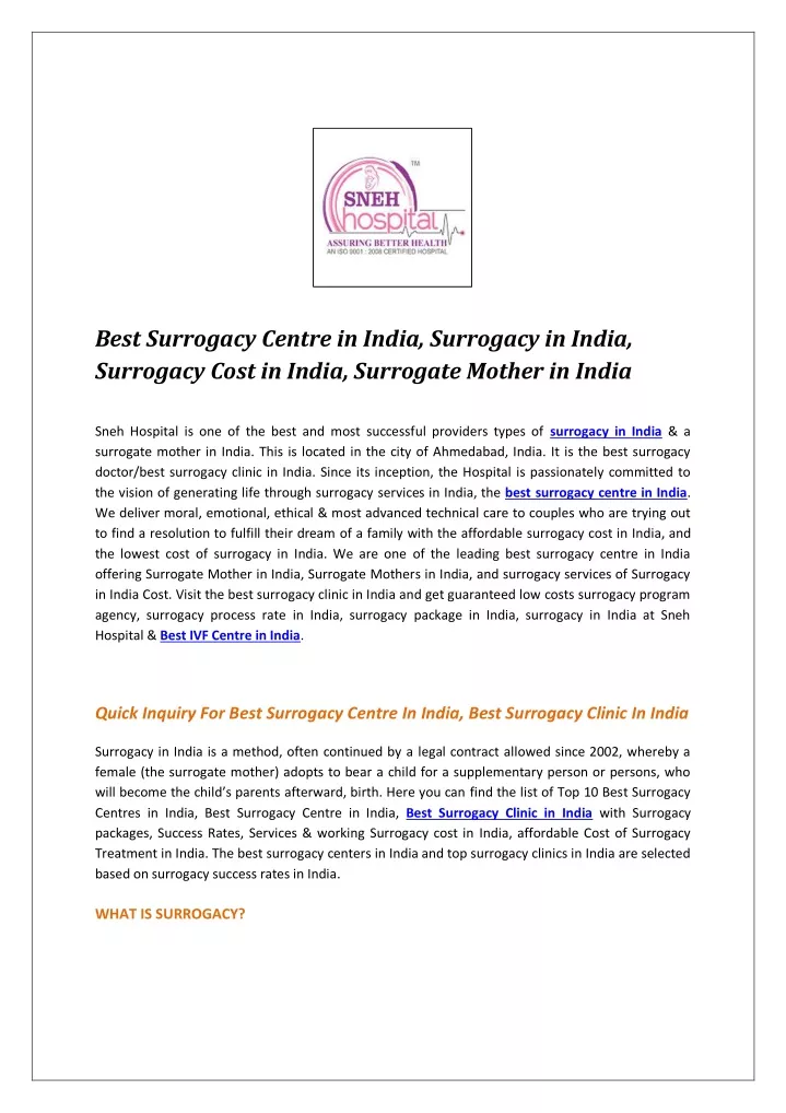 best surrogacy centre in india surrogacy in india