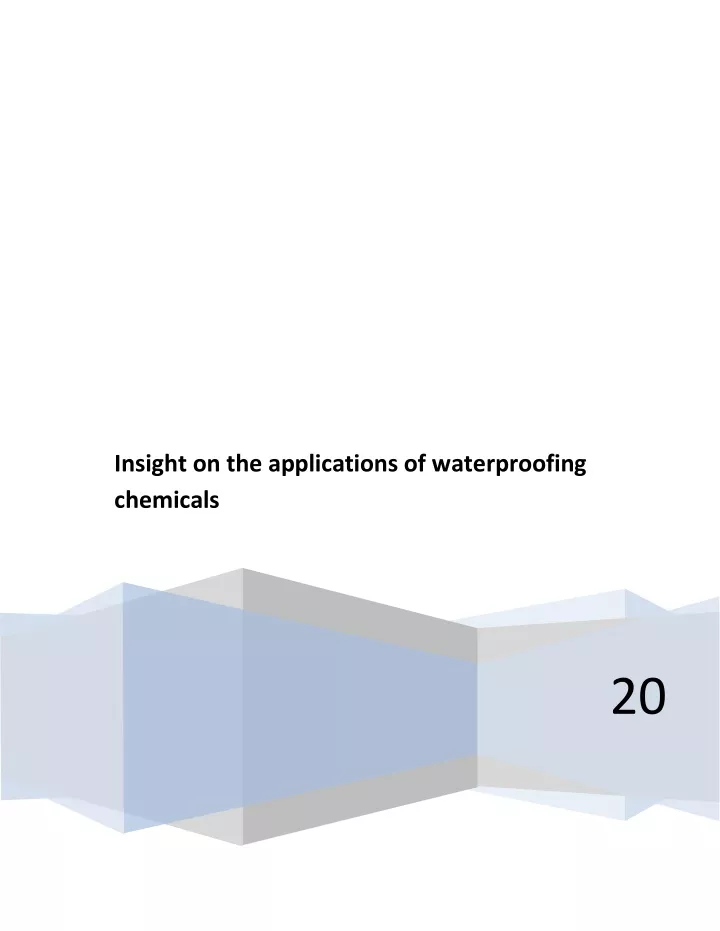 insight on the applications of waterproofing
