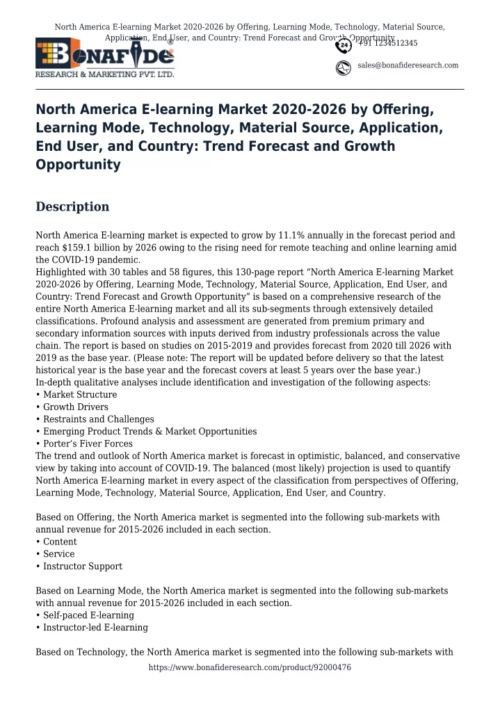 north america e learning market 2020 2026