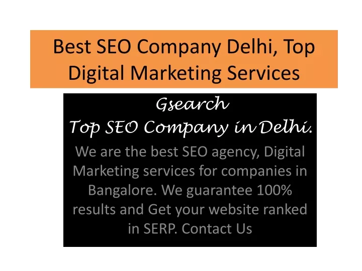 best seo company delhi top digital marketing services