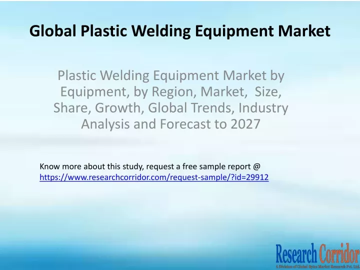 global plastic welding equipment market