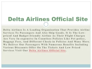 delta airlines official site