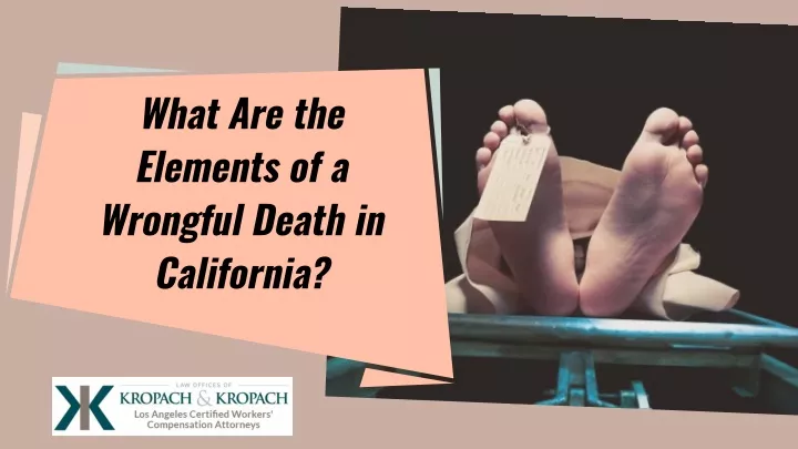 what are the elements of a wrongful death