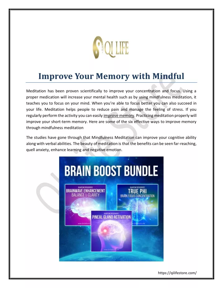 improve your memory with mindful