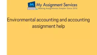 environmental accounting and accounting