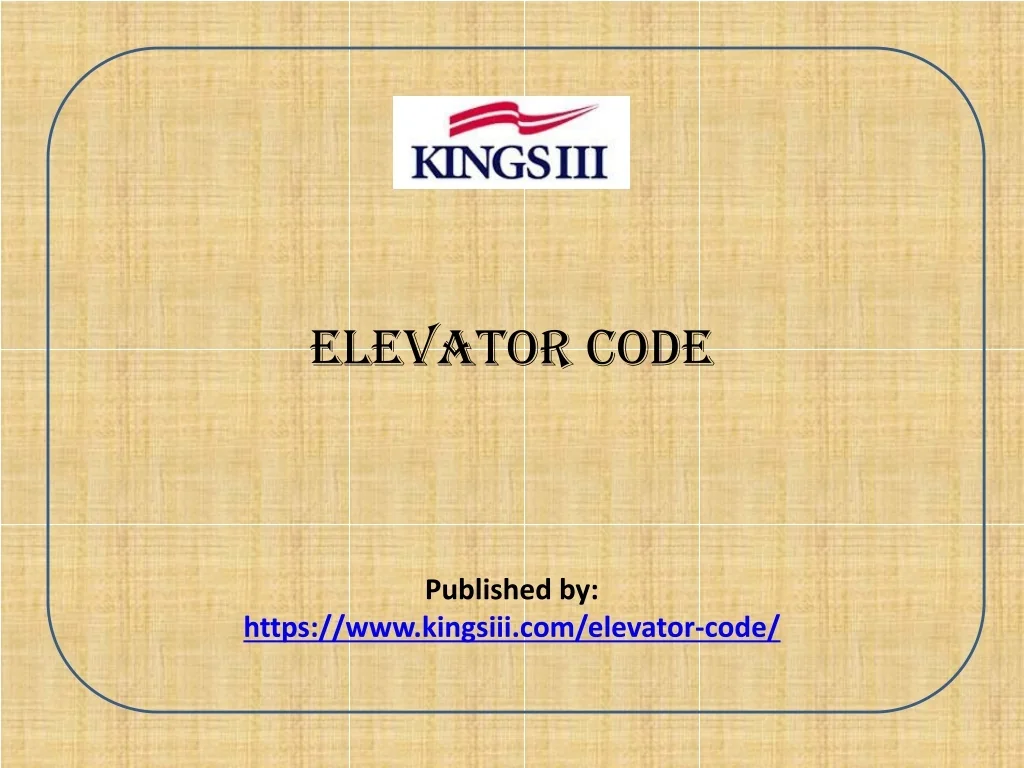 PPT - elevator code PowerPoint Presentation, free download - ID:10120998