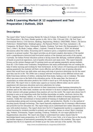 india e learning market k 12 supplement and test