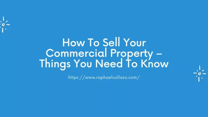 how to sell your commercial property things