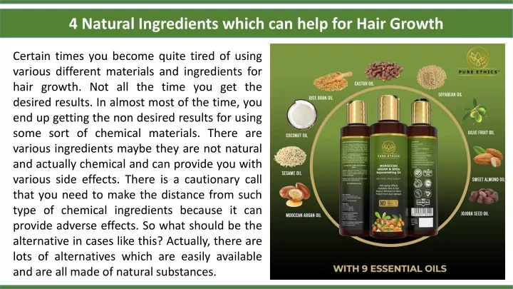 4 natural ingredients which can help for hair
