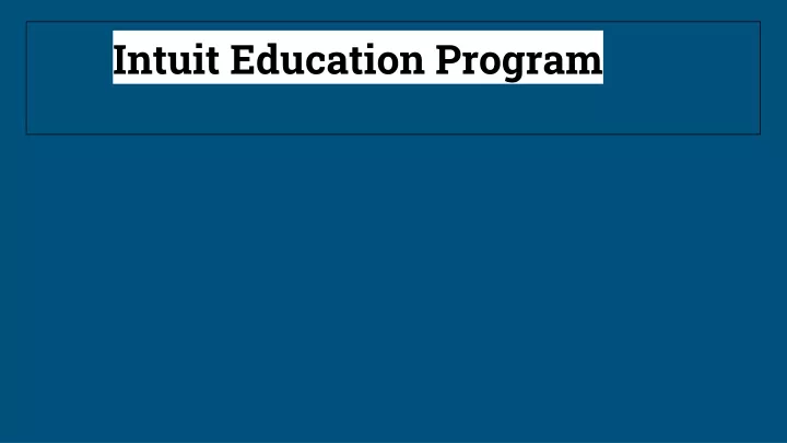 intuit education program