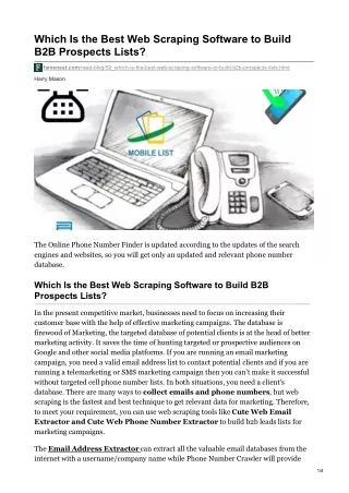 which is the best web scraping software to build
