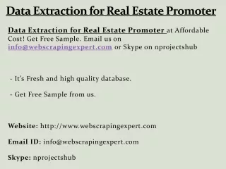 data extraction for real estate promoter