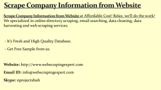 scrape company information from website