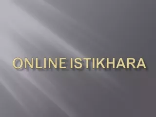 Online Istikhara