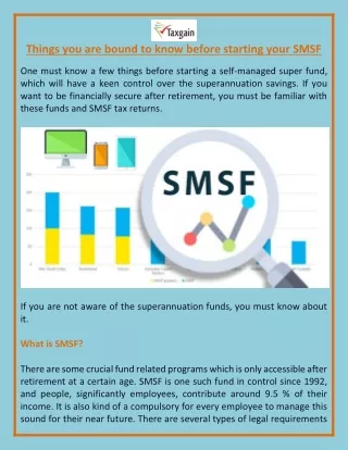 Things You Are Bound To Know Before Starting Your SMSF