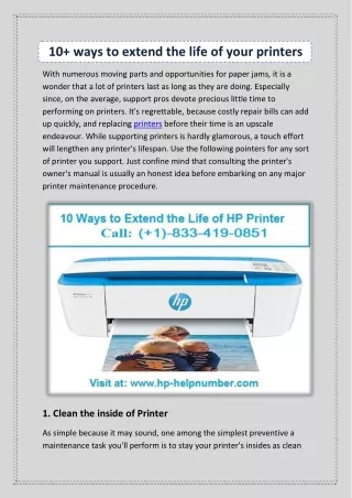 Ways to extend the life of HP printer