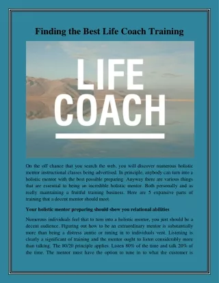 become a life coach online