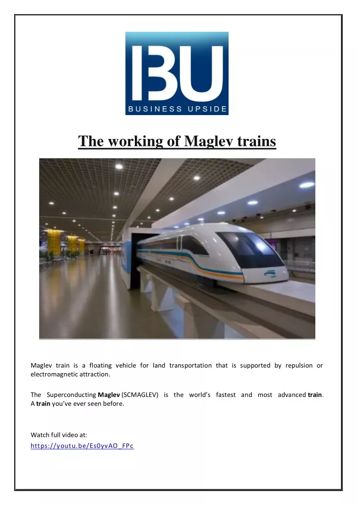 the working of maglev trains