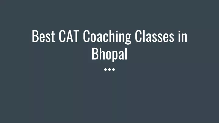 best cat coaching classes in bhopal