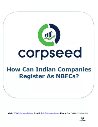 How can indian companies register as nbfcs