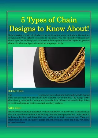 5 types of chain 5 types of chain designs to know