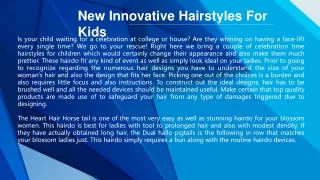 New Creative Hairstyles For Kids