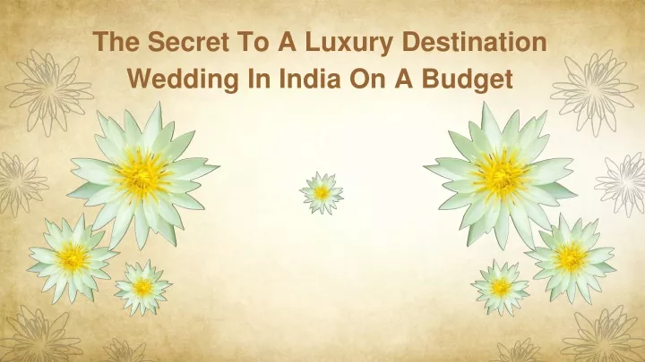the secret to a luxury destination wedding