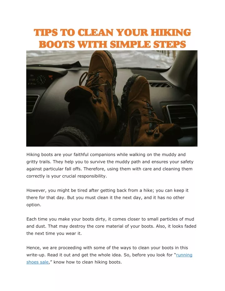 tips to clean your hiking boots with simple steps