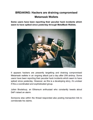 breaking hackers are draining compromised