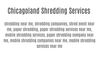 Chicagoland Shredding Services