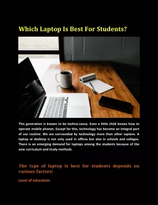 Which Laptop Is Best For Students?