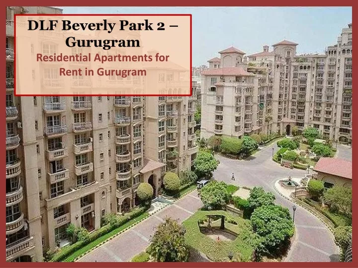 dlf beverly park 2 gurugram residential