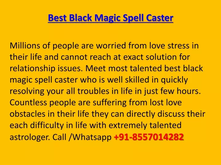 best black magic spell caster