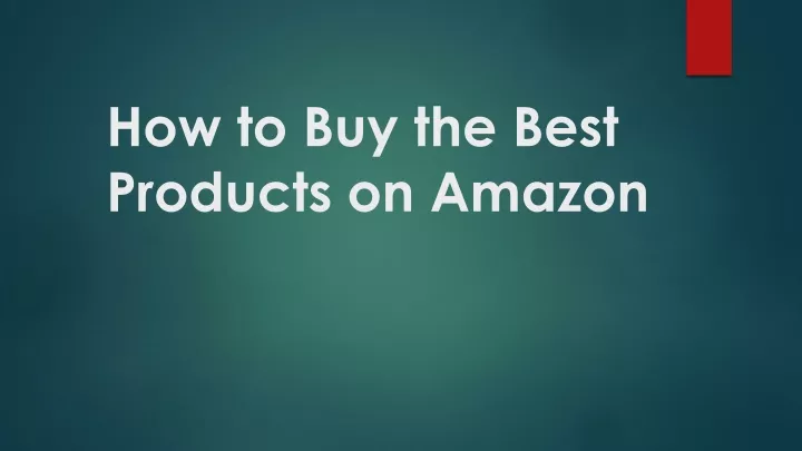 how to buy the best products on amazon