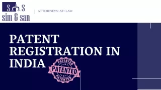Patent filing & registration Firm Delhi | Arbitration Law Firms India |Sim & San