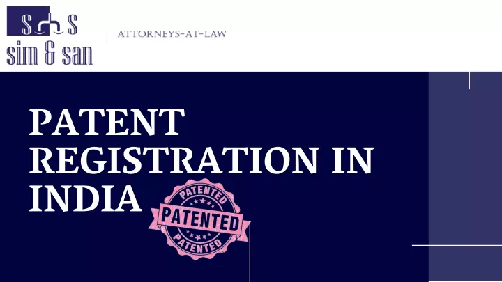 patent registration in india