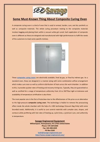 some must known thing about composite curing oven