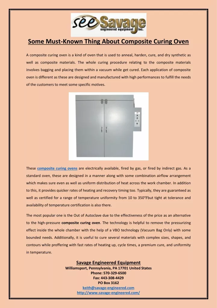 some must known thing about composite curing oven