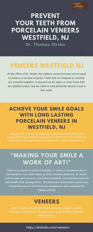 Prevent your teeth from porcelain veneers Westfield, NJ| Dr. Thomas Streko