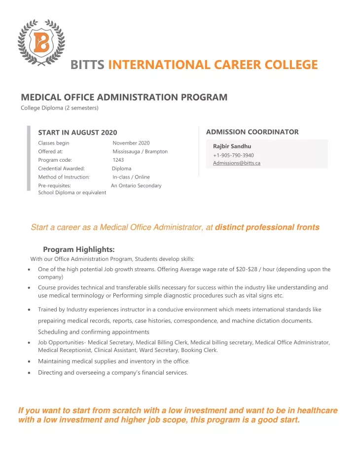 bitts international career college