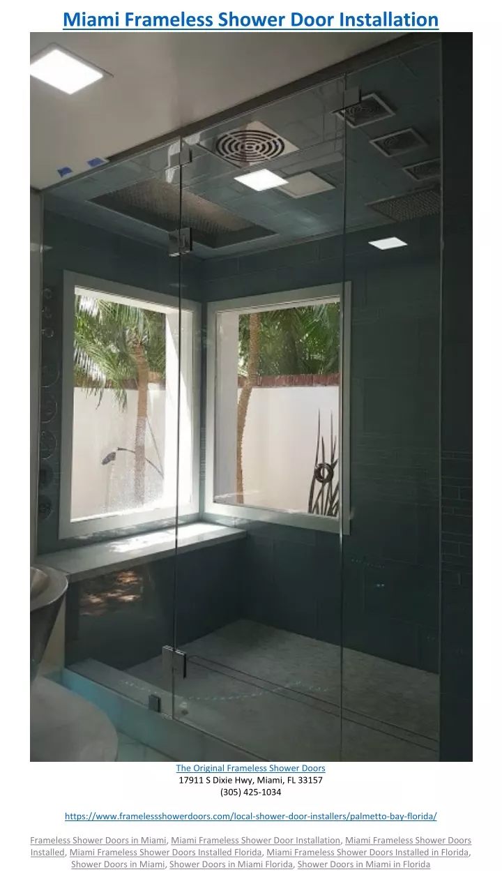miami frameless shower door installation