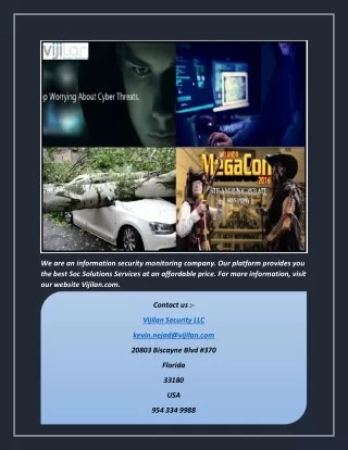 we are an information security monitoring company