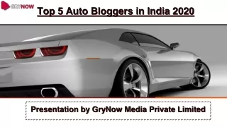 Top 5 Auto Bloggers in India 2020