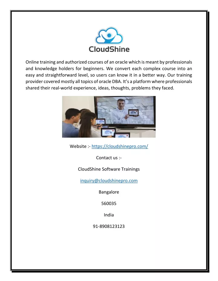 online training and authorized courses