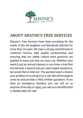 Tree Removal Rockingham