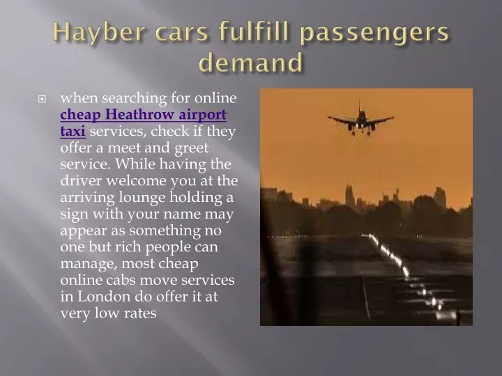 hayber cars fulfill passengers demand